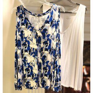 Lane Bryant Swing Collection BUNDLE! Blue/Blk & White Swing Tanks - Sz 18-20